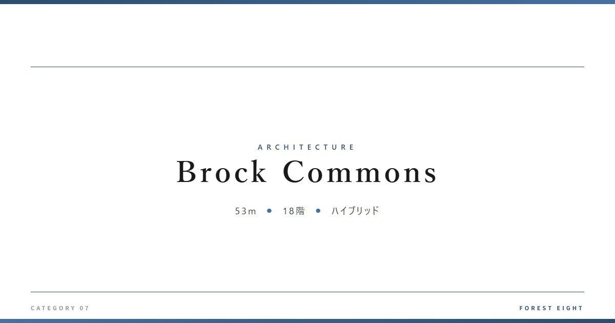 Brock Commons | 建築図鑑 - Forest Eight