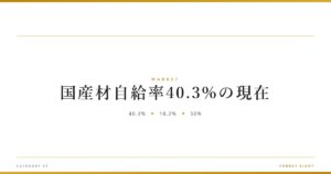 国産材自給率40.3%の現在 | 経済とのつながり - Forest Eight