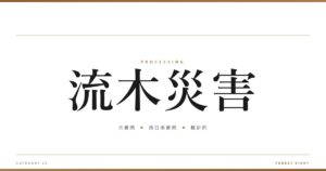 流木災害 | 樹を木に - Forest Eight