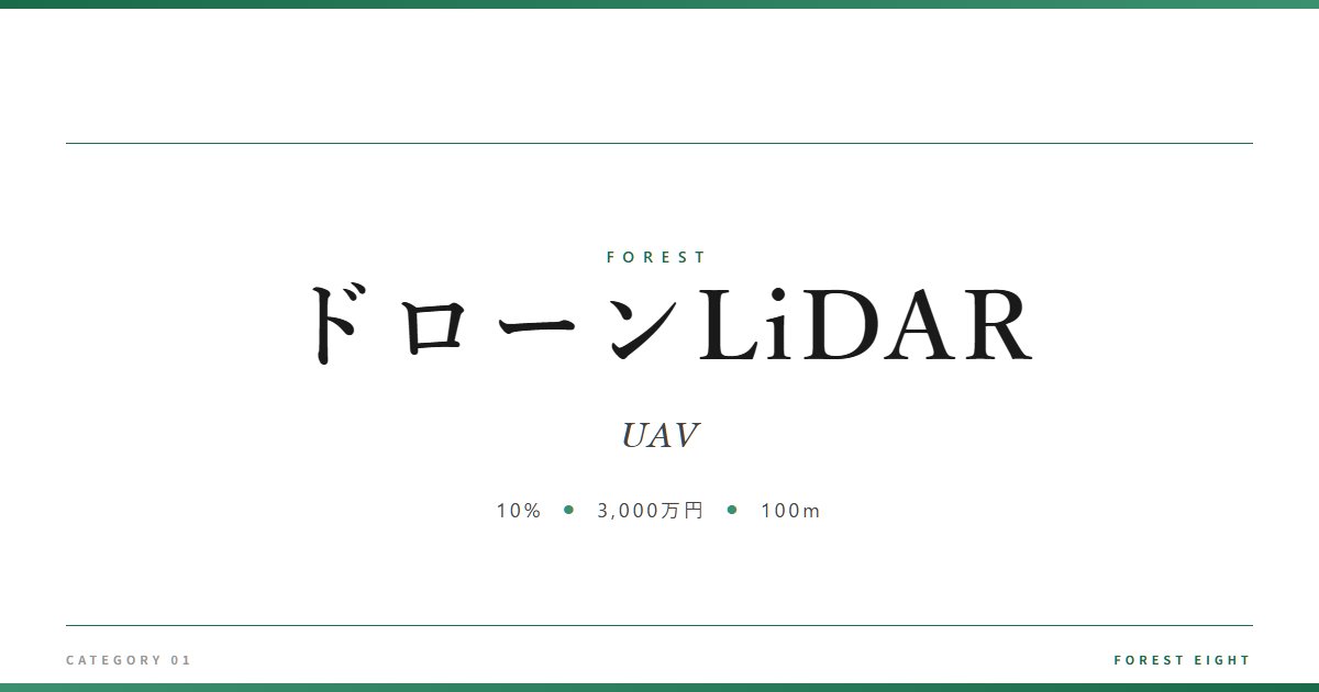 ドローンLiDAR | 森と所有 - Forest Eight