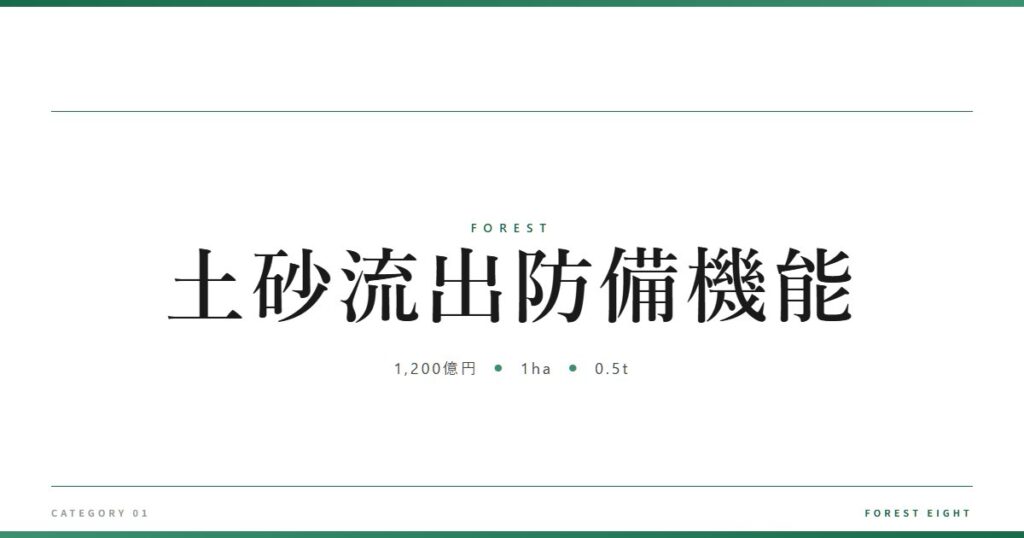 土砂流出防備機能 | 森と所有 - Forest Eight
