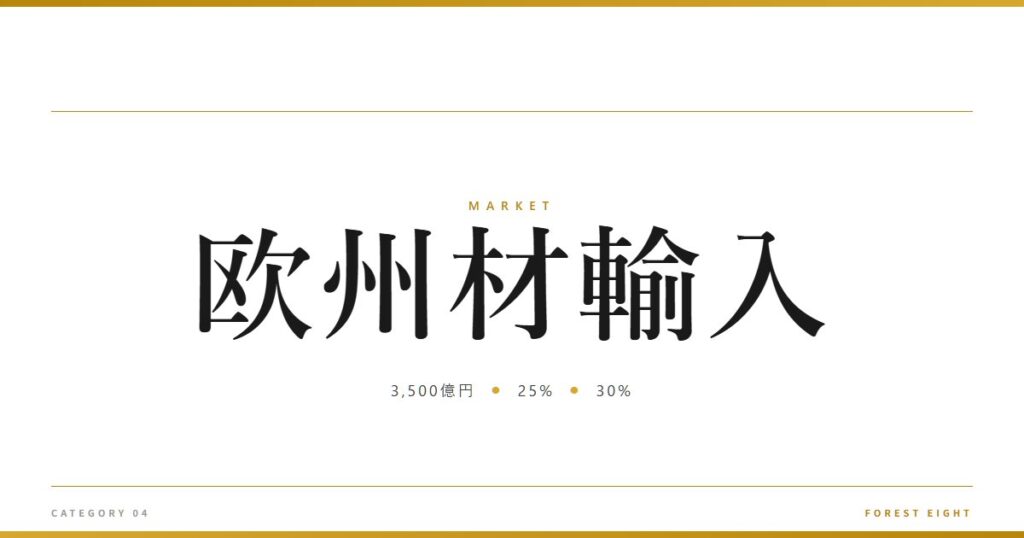欧州材輸入 | 経済とのつながり - Forest Eight