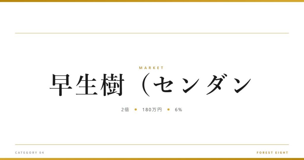 早生樹（センダン | 経済とのつながり - Forest Eight