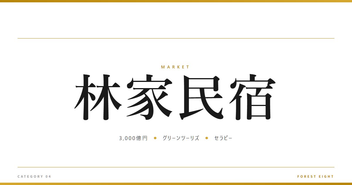 林家民宿 | 経済とのつながり - Forest Eight