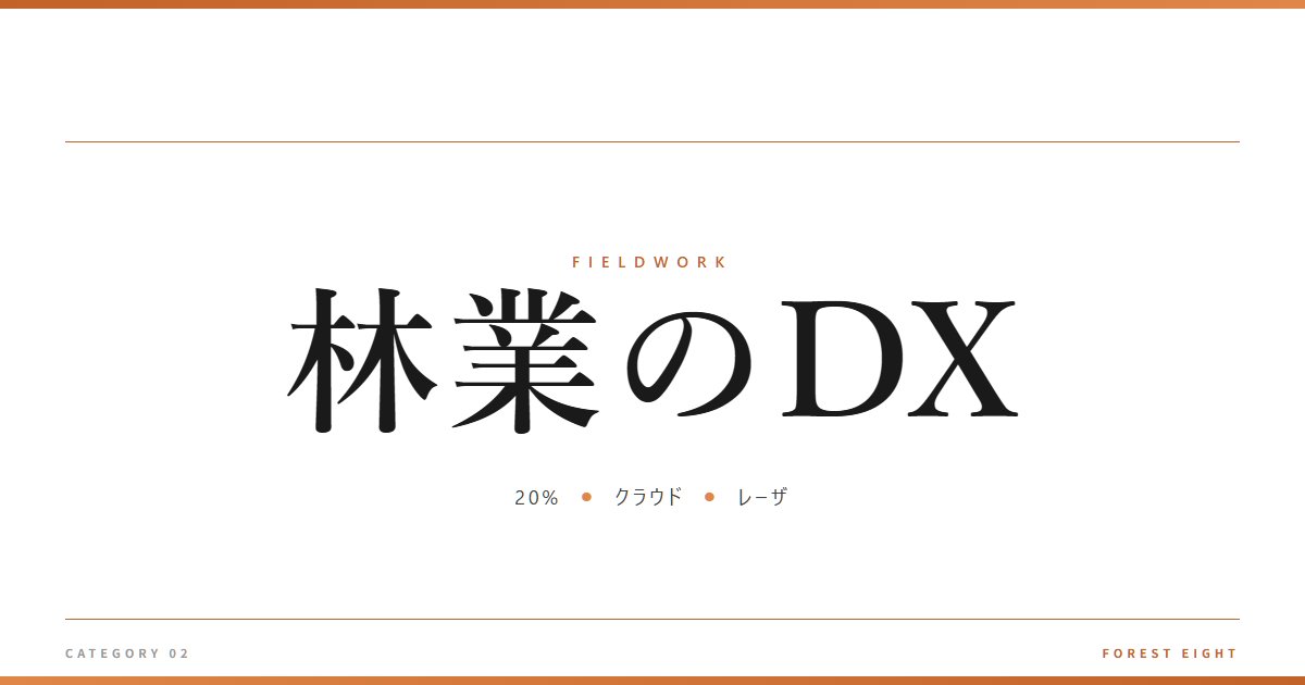 林業のDX | 育みと収穫 - Forest Eight
