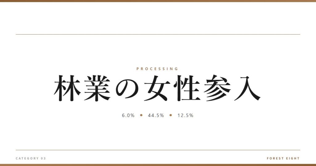 林業の女性参入 | 樹を木に - Forest Eight