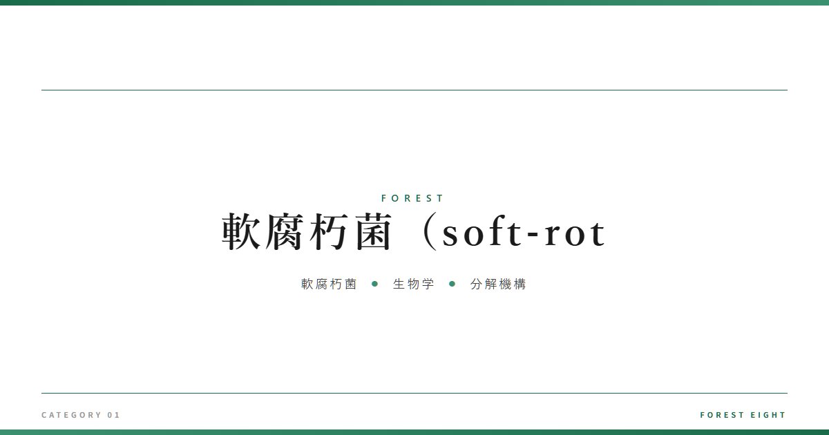 軟腐朽菌（soft-rot | 森と所有 - Forest Eight