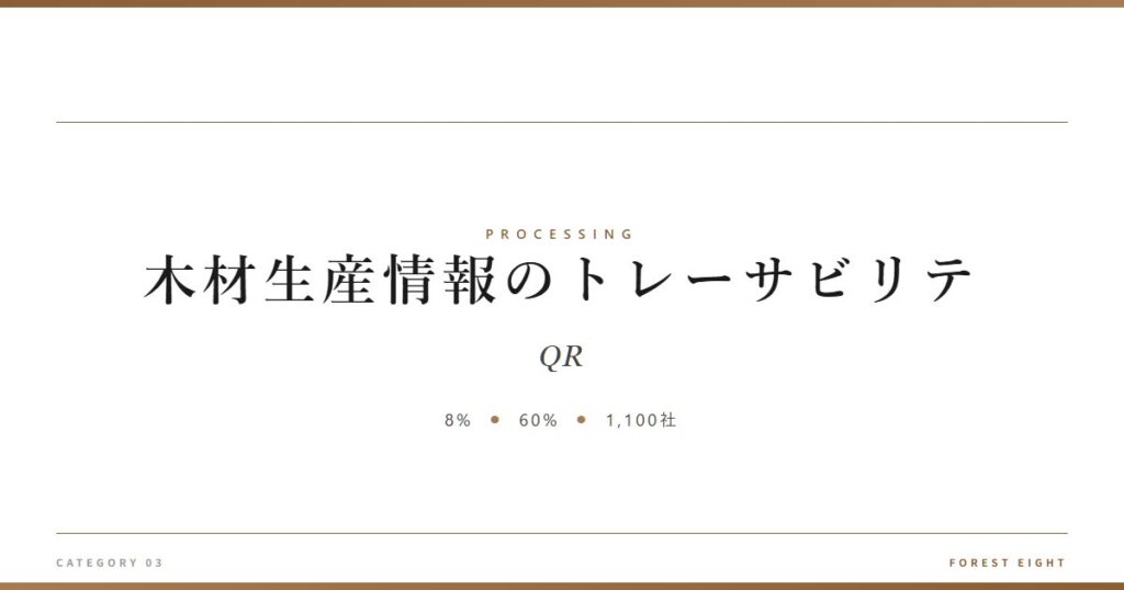 木材生産情報のトレーサビリテ | 樹を木に - Forest Eight