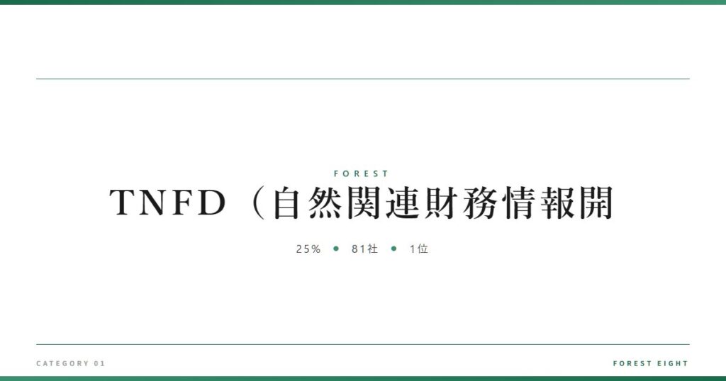 TNFD（自然関連財務情報開 | 森と所有 - Forest Eight