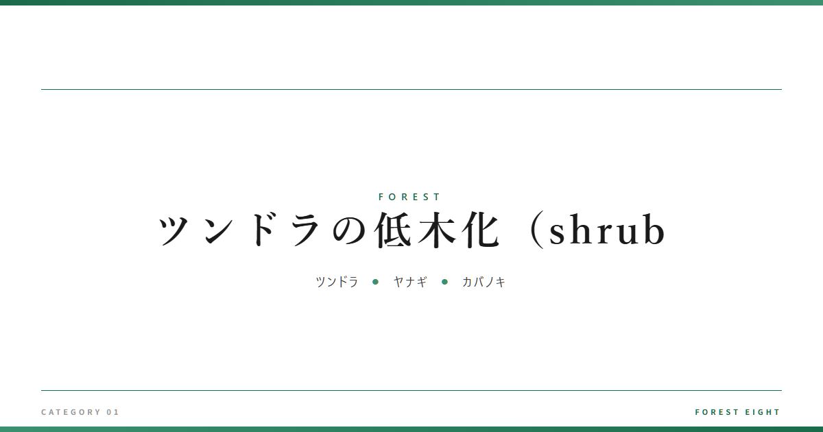 tundra-shrubification-carbon | Forest Eight