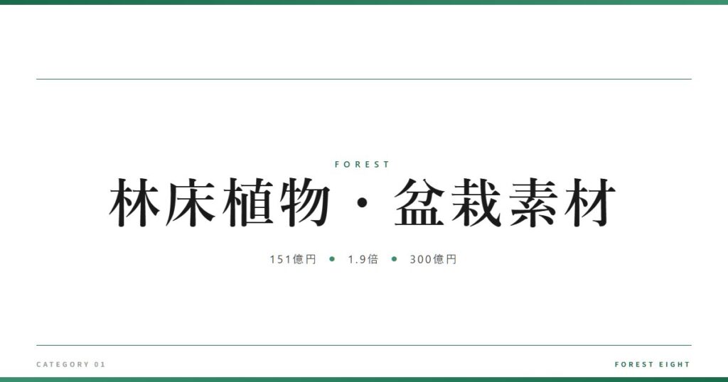 林床植物・盆栽素材 | 森と所有 - Forest Eight