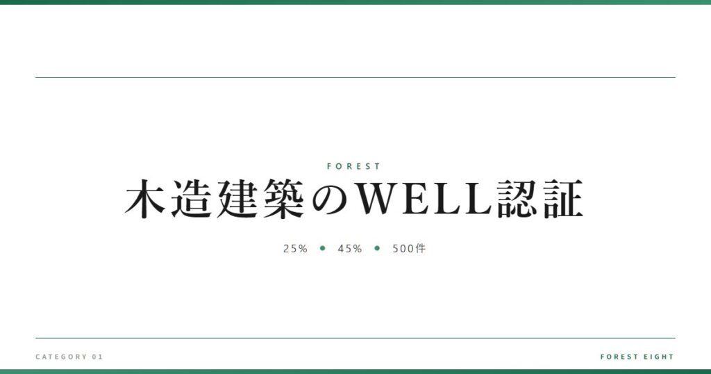 木造建築のWELL認証 | 森と所有 - Forest Eight
