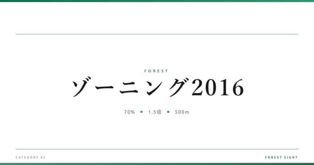 ゾーニング2016 | 森と所有 - Forest Eight