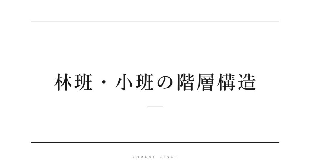 林班・小班の階層構造 | Forest Eight