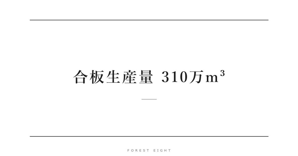 合板生産量 310万m³ | Forest Eight