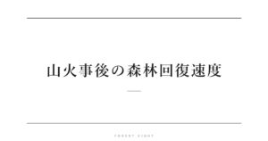 山火事後の森林回復速度 | Forest Eight