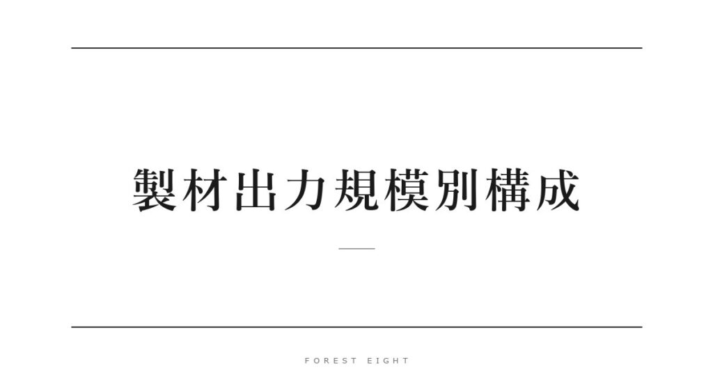 製材出力規模別構成 | Forest Eight