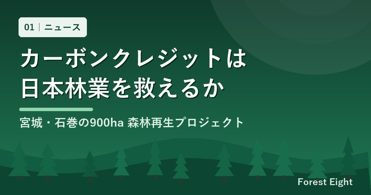 カーボンクレジットは日本林業を救えるか 宮城・石巻の森林再生プロジェクト