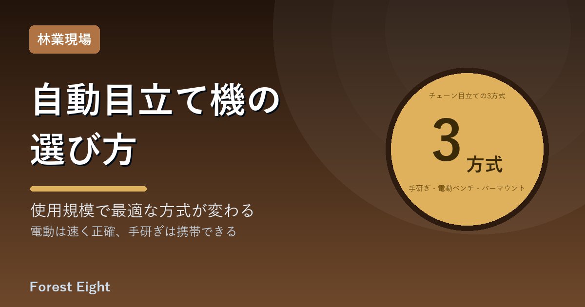 自動目立て機の選び方